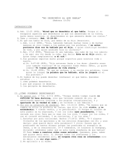 &ldquo;NO DESECH&Eacute;IS AL QUE HABLA&rdquo; INTRODUCCI&Oacute;N II.&iquest;C&Oacute;MO