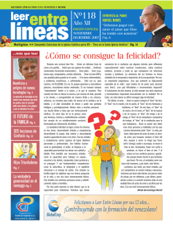 N&ordm;118 &iquest;C&oacute;mo se consigue la felicidad? - Venezuela Entrelineas