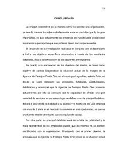 110 CONCLUSIONES La imagen corporativa es la manera cómo se