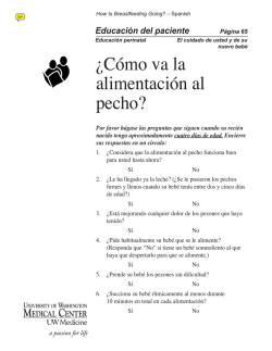 &iquest;C&oacute;mo va la alimentaci&oacute;n al pecho? - UW Medicine
