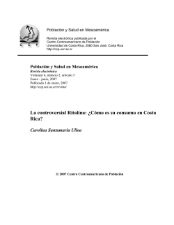 La controversial Ritalina: ¿Cómo es su consumo en Costa - Dialnet