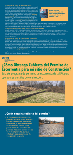 &iquest;C&oacute;mo Obtengo Cubierta del Permiso de Escorrent&iacute;a para mi sitio