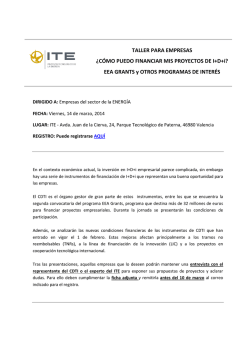 TALLER PARA EMPRESAS &iquest;C&Oacute;MO PUEDO FINANCIAR MIS