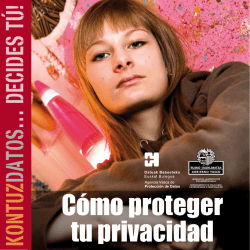 Cómo proteger tu privacidad - AVPD - Euskadi.net