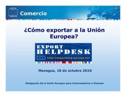 ¿Cómo exportar a la Unión Europea? - Cámara Oficial Española de