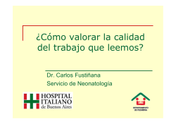 &iquest;C&oacute;mo valorar la calidad del trabajo que leemos?