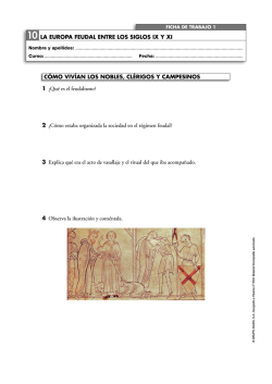 LA EUROPA FEUDAL ENTRE LOS SIGLOS IX Y XI C&Oacute;MO VIV&Iacute;AN