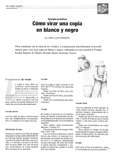 C&oacute;mo virar una copia en blanco y negro