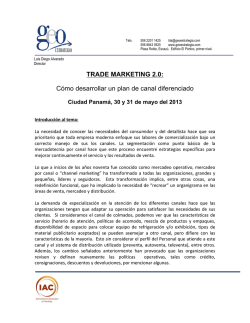 TRADE MARKETING 2.0: Cómo desarrollar un plan - Geo Estrategia