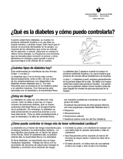 ¿Qué es la diabetes y cómo puedo controlarla?