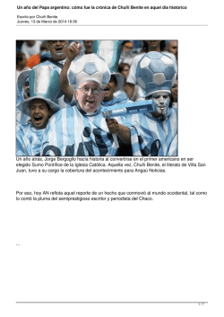 Un año del Papa argentino: cómo fue la crónica de - Angau Noticias