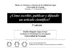 &iquest;C&oacute;mo escribir, publicar y difundir un art&iacute;culo cient&iacute;fico?
