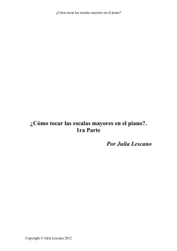 C&oacute;mo tocar las escalas mayores en el piano - Aprenda Piano En 3