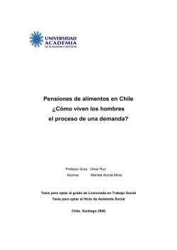 Pensiones de alimentos en Chile &iquest;C&oacute;mo viven los hombres el