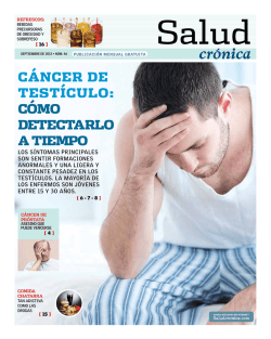 CánCer de testíCulo: Cómo deteCtarlo a tiempo - Salud Crónica