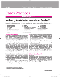 Médicos ¿cómo tributan para efectos fi scales? * - IDConline