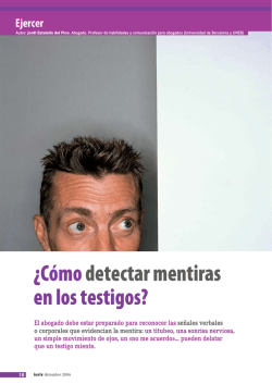 ¿Cómo detectar mentiras en los testigos? - El blog de Jordi Estalella