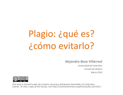 Plagio: ¿qué es? ¿cómo evitarlo? - Universidad de Costa Rica
