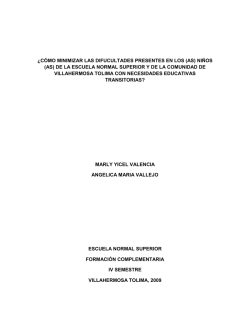 ¿CÓMO MINIMIZAR LAS DIFUCULTADES PRESENTES EN LOS