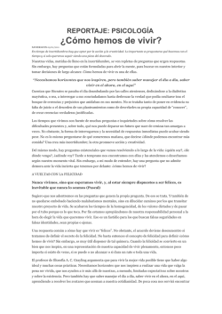 ¿Cómo hemos de vivir? - Gestionteca.es