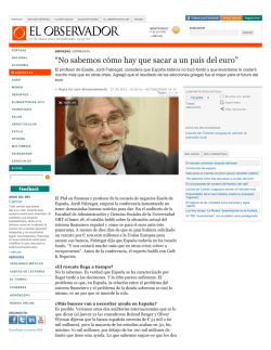 &ldquo;No sabemos c&oacute;mo hay que sacar a un pa&iacute;s del euro&rdquo; - Universidad