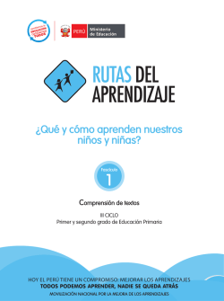 ¿Qué y cómo aprenden nuestros niños y niñas? - Todos Podemos