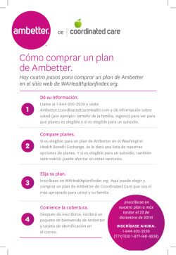 Cómo comprar un plan de Ambetter. - Ambetter from Coordinated
