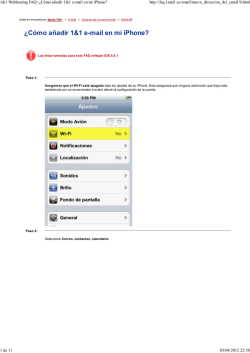 ¿Cómo añadir 1&1 e-mail en mi iPhone? - Metodo TDP