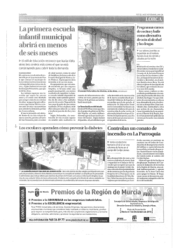 ﬁ Los escolares aprenden cómo prevenir la diabetes