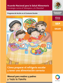 Cómo preparar el refrigerio escolar y tener una alimentación correcta