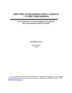 DIME C&Oacute;MO TE RELACIONAS CON EL LENGUAJE Y - Biblioteca