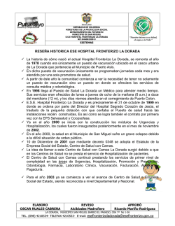 RESEÃ'A HISTORICA.pdf - Hospital Fronterizo La Dorada!