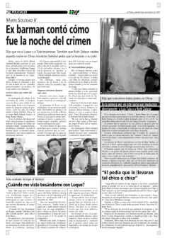 Ex barman cont&oacute; c&oacute;mo fue la noche del crimen