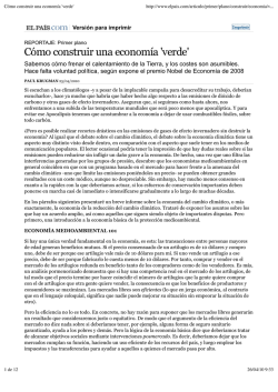 Cómo construir una economía 'verde'