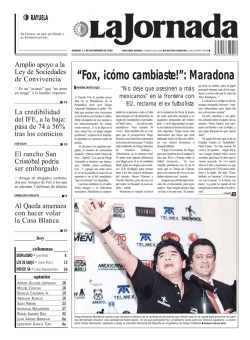 “Fox, ¡cómo cambiaste!”: Maradona - La Jornada