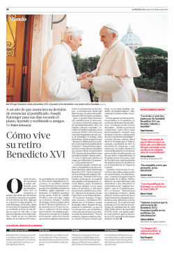 Cómo vive su retiro Benedicto XVI - Papel Digital