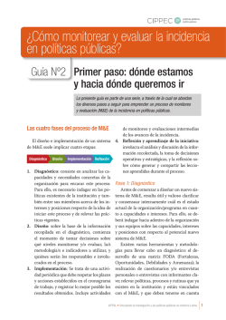 &iquest;C&oacute;mo monitorear y evaluar la incidencia en pol&iacute;ticas p&uacute;blicas?