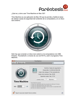 ¿Qué es y cómo usar Time Machine en Mac OS? Time Machine es