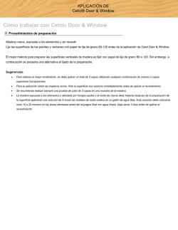 C&oacute;mo trabajar con Cetol&reg; Door & Window