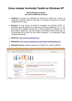Cómo instalar Archivists Toolkit en Windows XP - mblazquez.es