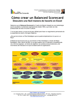 Cómo crear un Balanced Scorecard - Balanced Scorecard, Cuadro