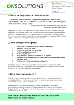 An&aacute;lisis de Seguridad de la Informaci&oacute;n &iquest;C&oacute;mo proteger su