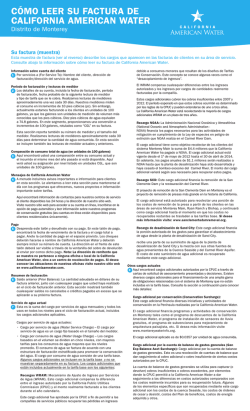 C&Oacute;MO LEER SU FACTURA DE CALIFORNIA AMERICAN WATER
