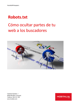 Robots.txt Cómo ocultar partes de tu web a los buscadores