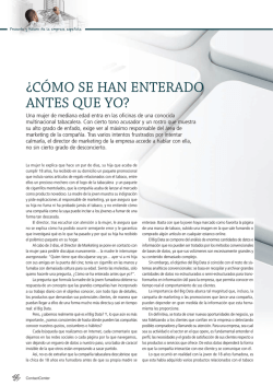 ¿CÓMO SE HAN ENTERADO ANTES QUE YO? - revista contact