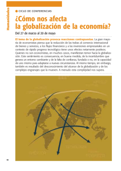 ¿Cómo nos afecta la globalización de la economía?