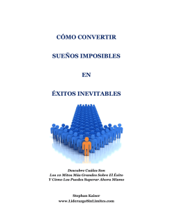 C&Oacute;MO CONVERTIR SUE&Ntilde;OS IMPOSIBLES EN &Eacute;XITOS