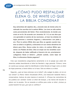 ¿CÓMO PUDO RESPALDAR ELENA G. DE WHITE LO - Unadeca