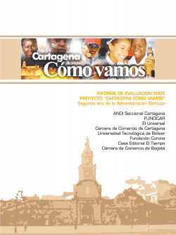 INFORME DE EVALUACION 2005 PROYECTO CARTAGENA
