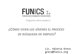 ¿CÓMO VIVEN LOS JÓVENES EL PROCESO DE - Funics.org